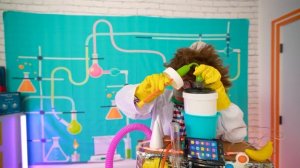 Nastya and Friends are enjoying a giant board game