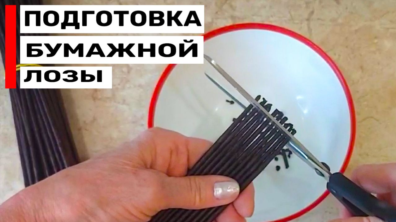 Подготовка бумажной лозы к увлажнению