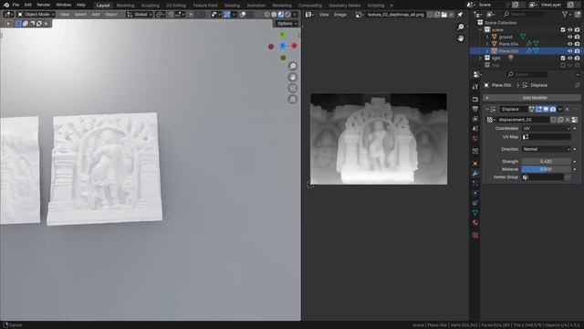 Update 01 - Depth Map and Mesh-based Bas-reliefs