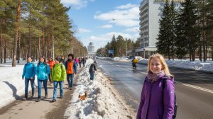 Весна в Академгородке Новосибирска