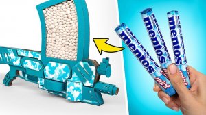 Как сделать из картона бластер, стреляющий «Ментосом»