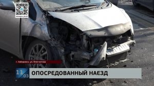 Виноват гололёд: после столкновения двух машин на Флегонтова оказалась травмирована пешеход