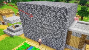 Читер запер мой дом бедроковым куполом в Майнкрафте деревня 14