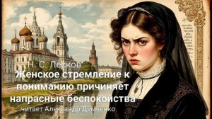 "Женское стремление к пониманию причиняет напрасные беспокойства". Лесков Н.С
