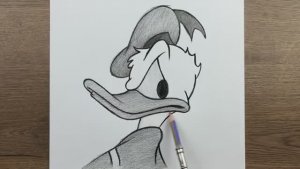 Как очень легко нарисовать Дональда Дака — пошаговый урок рисования карандашом