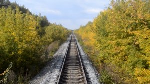 Вид из последнего вагона поезда 380 в Челябинской области 1_20220919