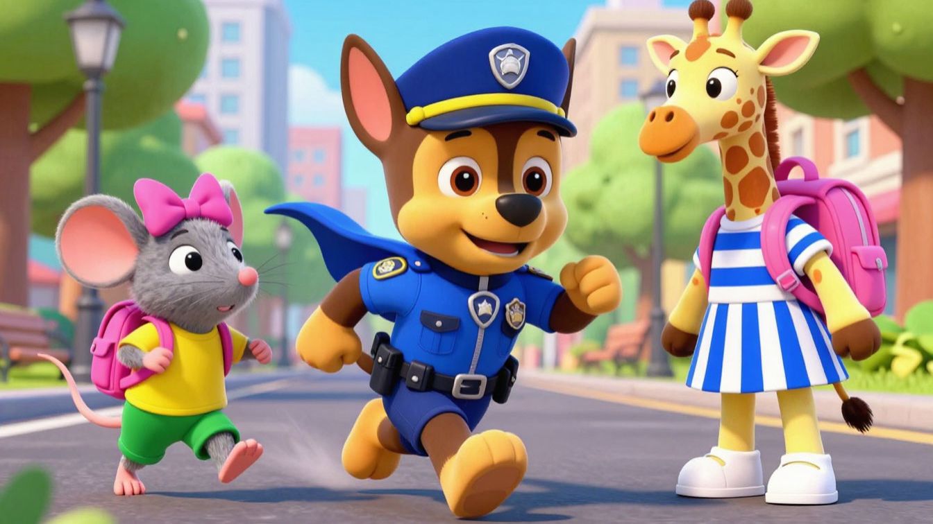 🚔ПЁС-СУПЕРГЕРОЙ СПАСАЕТ ЖИРАФА | Развивающий мультфильм для детей