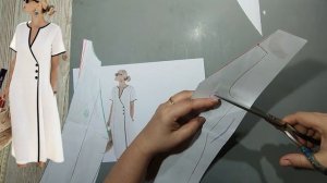 Моделирование. Шикарное белое платье с запахом. Выкройка № 1987.