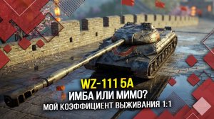 Wz-111 5A:  Имба или мимо? Мой коэффициент выживания 1:1 (Tanks Blitz | Танки Блиц)