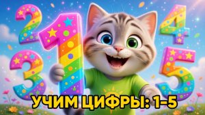 УЧИМ ЦИФРЫ С ДЫМКОЙ (1-5) 🔢 Развивающий мультик для малышей | Считаем до пяти вместе!
