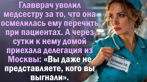 Главврач уволил медсестру за дерзость. Через сутки к нему приехали из Москвы и он побледнел