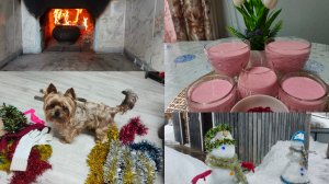 Приготовила мусс,печёночный паштет ,икра ,в русской печи.