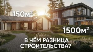 В чём разница в строительстве дома 150 м² и 1500 м² ?