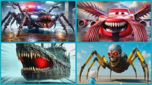 МАККУИН‑ПОЛИЦЕЙСКИЙ vs ЗАРАЖЁННОЕ НЕБО vs ЗАРАЖЁННОЕ МОРЕ vs СКЕЛЕТ EXE — СУМАСШЕДШИЙ БАТТЛ под EDM!