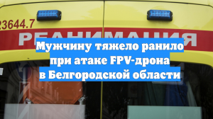 Мужчину тяжело ранило при атаке FPV-дрона в Белгородской области