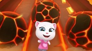 «Говорящий Том: гонка на время»!  Быстро бегите сквозь