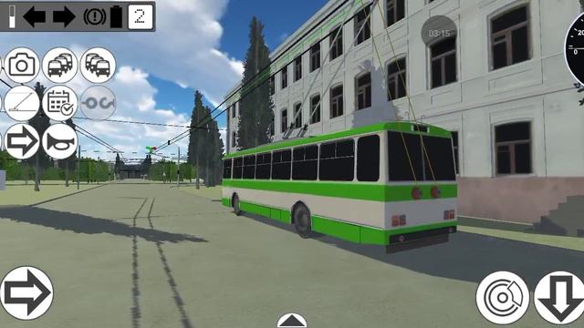 Поездка по 2 маршруту в Micro Trolleybus Simulator