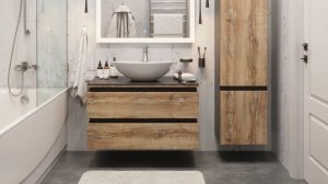 Тумба с раковиной AURA Триумф 70-2 пд подвесная, славянский дуб