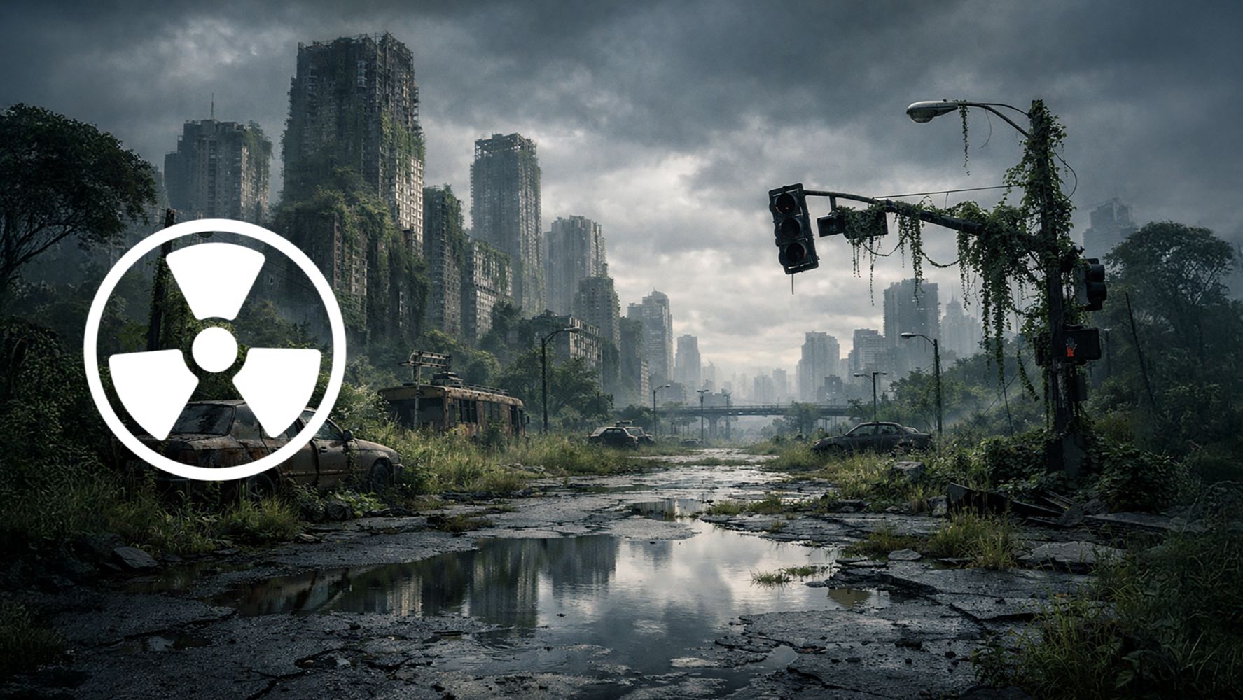 Медленный кинематографичный эмбиент 🎬 Постапокалиптичный заброшенный город | Slow ambient