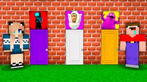 2 НУБА И ДЕВУШКА ПРО НАШЛИ НОВЫЕ ДВЕРИ В МАЙНКРАФТ