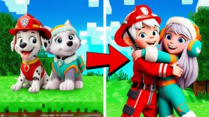 😂 ЩЕНЯЧИЙ ПАТРУЛЬ СТАЛИ ЛЮДЬМИ В МАЙНКРАФТ?!