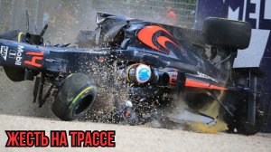 Жесткие аварии в автоспорте. Часть вторая - полеты на гравийной полосе безопасности