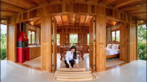 Одинокая дечушка построила за два года роскошную виллу в лесу своими руками. Бушкрафт