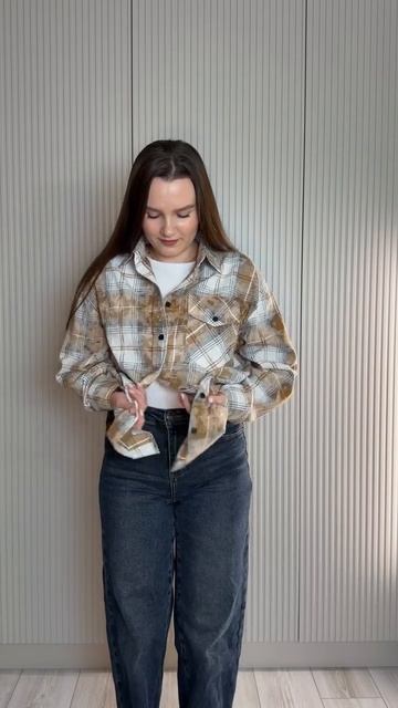 Рубашка в клетку 🤍 арт WB: #531441423