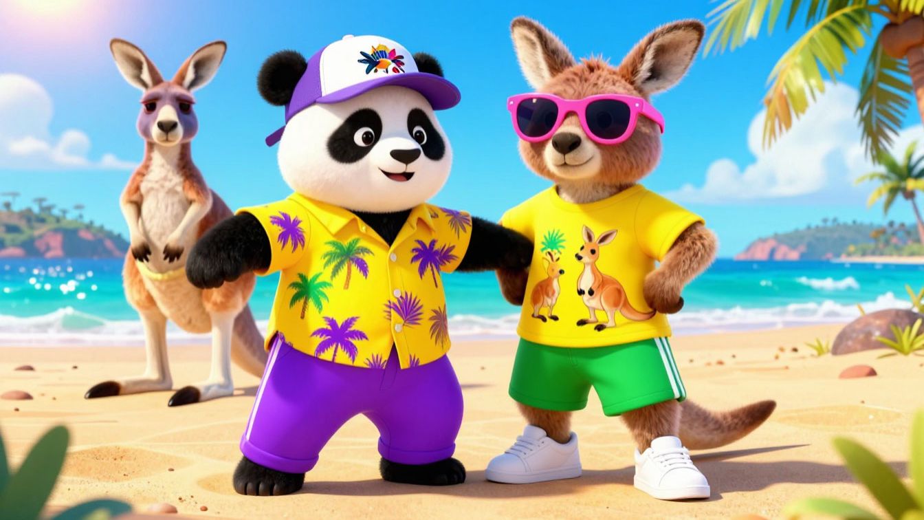 🛬НА САМОЛЁТЕ С ПАНДОЧКОЙ В АВСТРАЛИЮ | Развивающие мультфильмы