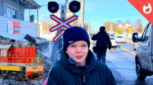 Жд переезд и тюльпановое настроение 8 марта