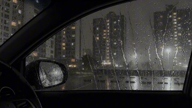 Звуки проливного дождя в автомобиле. Глубокий сон, белый шум 🌧️