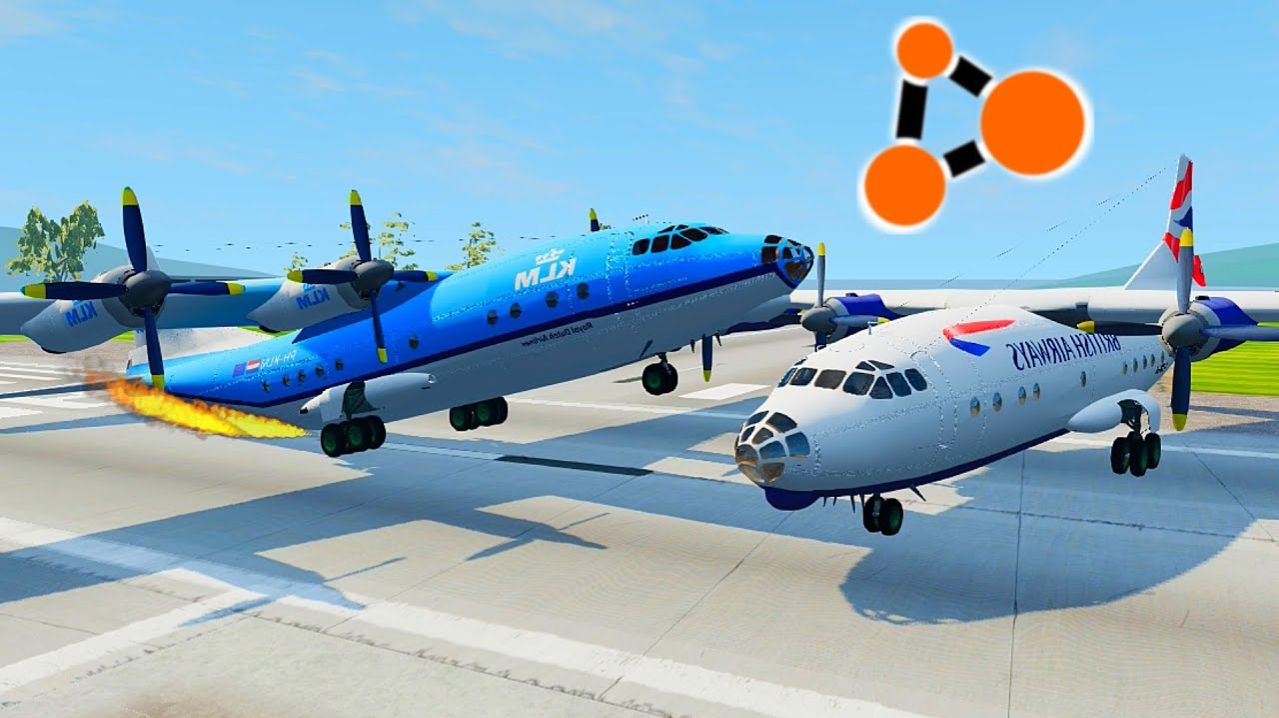 Крушения самолетов на реальных событиях 5  BeamNG Drive