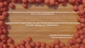 Видеофрагмент этапа урока АФК  (5а класс, АООП в.1)