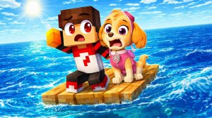 😱 Я ЗАПЕРТ на ПЛОТУ СО СКАЙ В МАЙНКРАФТЕ!