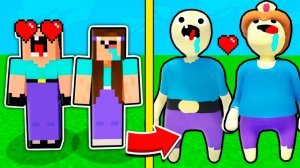 НУБ ЗАТРОЛЛЕН НЕВИДИМЫМ ПРО Майнкрафт, но Пластилиновый Нубик влюбился в девушку