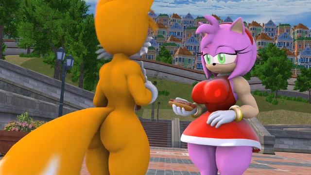 Amy and Tails farting from Chili Dog