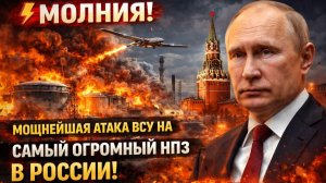 МОЛНИЯ! МОЩНЕЙШАЯ АТАКА ВСУ НА САМЫЙ ОГРОМНЫЙ НПЗ В РОССИИ! ПУТИН СРОЧНО ПРИБЫЛ В КРЕМЛЬ
