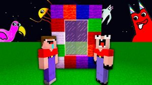 2 НУБА ПОПАЛИ В МИР ГАРТЕН ОФ БАНБАН ИЗ МАЙНКРАФТА | Нубик Пэнн Minecraft