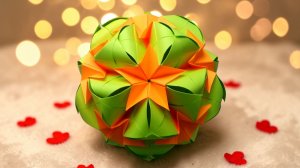 Бумажный шар кусудама