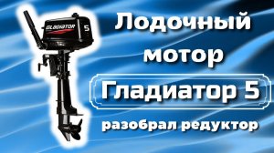 Лодочный мотор Гладиатор 5 -  разобрал редуктор .