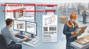 Как передать важную информацию от БАЗИСа на примечание бирки?