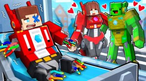 МАЙКИ УКРАЛ ДЕВУШКУ-ТРАНСФОРМЕРА У JJ 💔🤖 ГРУСТНАЯ ИСТОРИЯ ЛЮБВИ В MAIZEN MINECRAFT