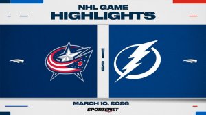 11.03.2026 | ОБЗОР МАТЧА | Тампа-Бэй Лайтнинг - Коламбус Блю Джекетс | Highlights