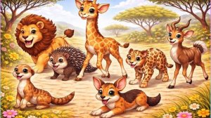 Обучающий мультик для детей с песенкой. Учим английские буквы. Мультик для малышей с животными.