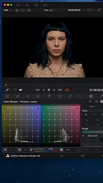 Chroma contrast in DaVinci Resolve