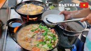 Вьетнамская уличная еда | Мастер кулинарии! Суп из морепродуктов и жареный рис с яйцом.