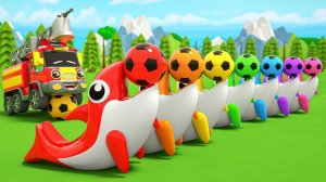 Детские песенки про яйца-сюрпризы - забавная анимация для изучения цветов - детские стишки и песни