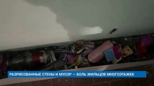 РАЗРИСОВАННЫЕ СТЕНЫ И МУСОР - БОЛЬ ЖИЛЬЦОВ МНОГОЭТАЖЕК