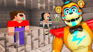 НУБ И ДЕВУШКА ПРО ПОПАЛИ В ТЮРЬМУ ФРЕДДИ ФНАФ 9 В МАЙНКРАФТ