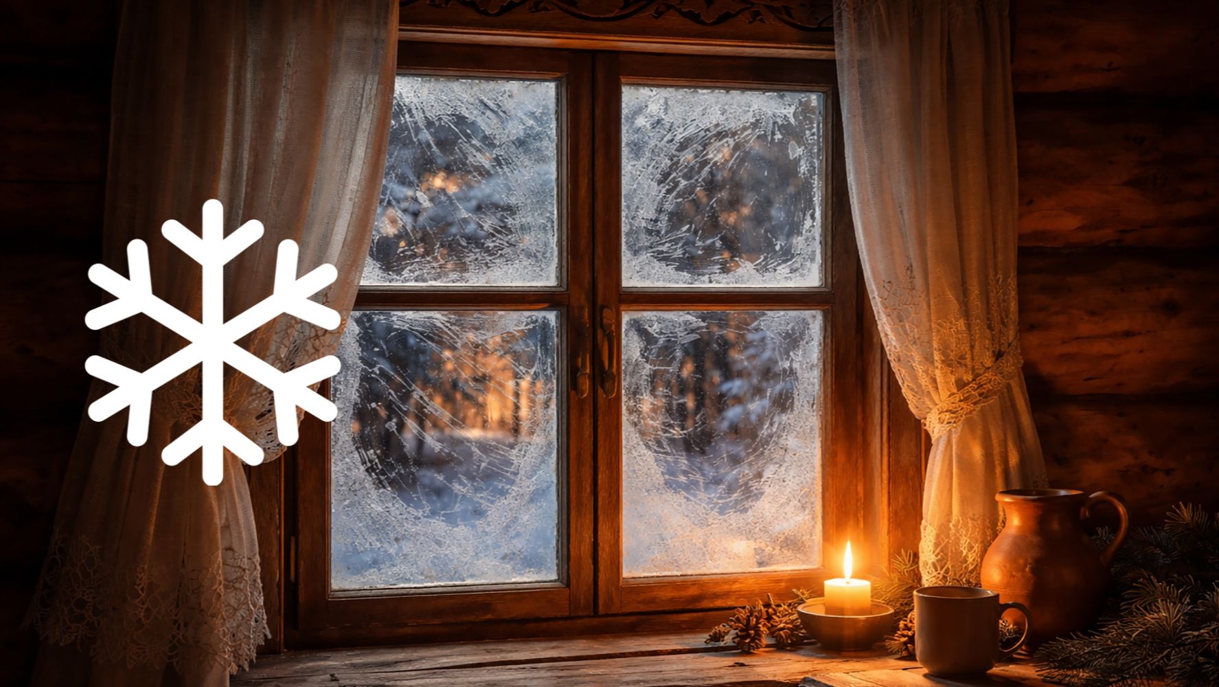 Звук ветра | Уютное зимнее окно | Видео для сна и релакса
